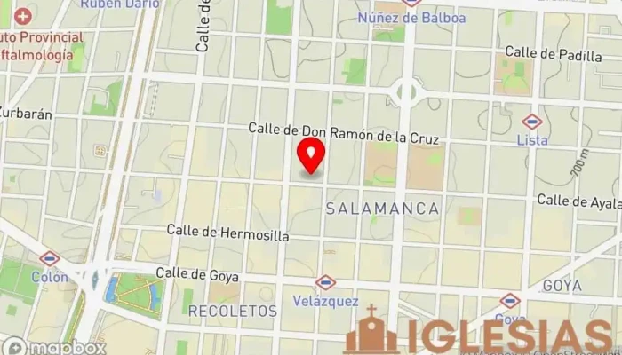 mapa de Parroquia Santa María del Monte Carmelo Parroquia en Madrid