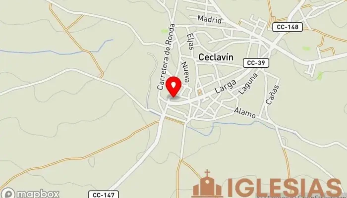 mapa de Parroquia Santa María del Olmo Parroquia en Ceclavín