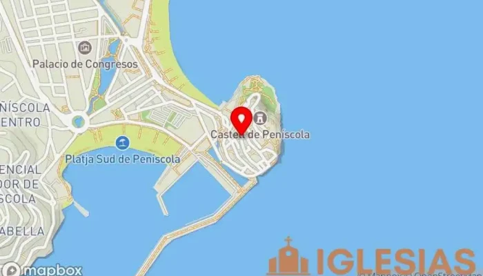 mapa de Parroquia Santa María Iglesia católica, Atracción turística en Peniscola