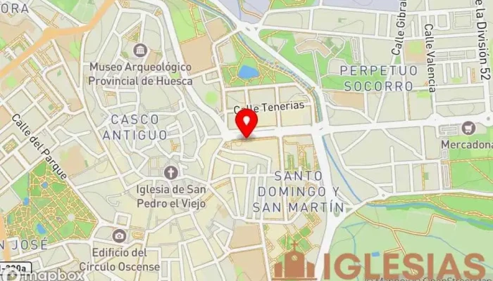 Parroquia Santo Domingo -  Mapa - Huesca