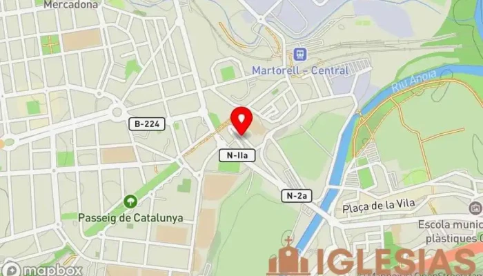 mapa de RCCG SOLUTION POWER PARISH Iglesia pentecostal en Martorell