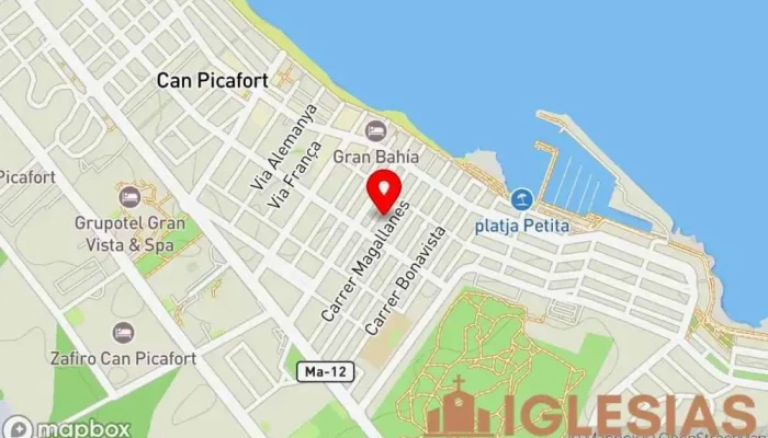 mapa de Roman Catholic Church Iglesia en Can Picafort