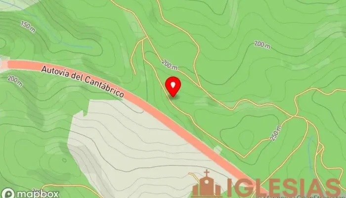 mapa de Ruinas de la ermita de Santa Cruz Capilla en Cantabria
