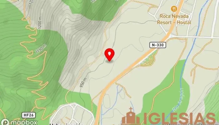 mapa de Ruinas de la iglesia de San Vicente (S.XI) Lugar de interés histórico en Huesca