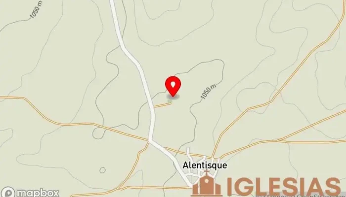 mapa de Ruinas de una iglesia en el cementerio Lugar de interés histórico en Alentisque