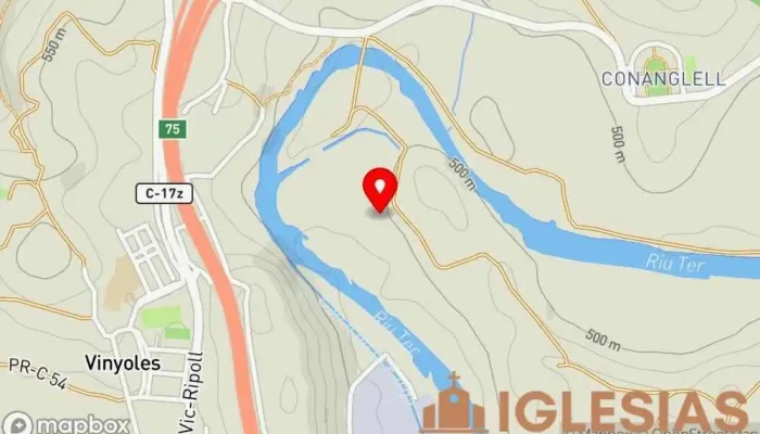 mapa de Sagrat Cor Iglesia católica en Torelló
