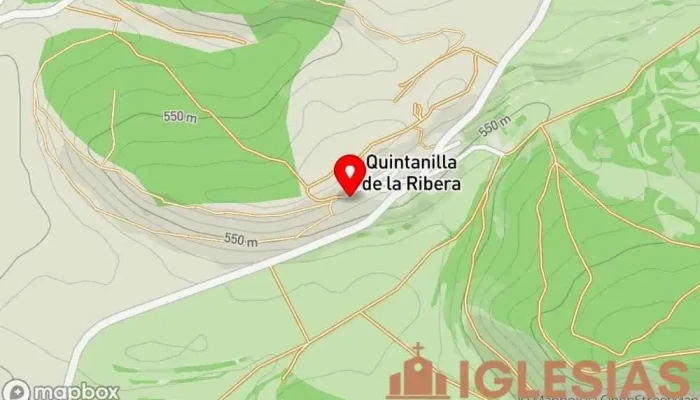 mapa de San Esteban Iglesia en Quintanilla de la Ribera