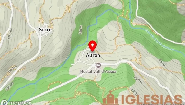 mapa de San Serni de Altron Iglesia en Altron