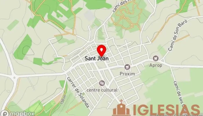 mapa de Sant Joan Iglesia en Sant Joan