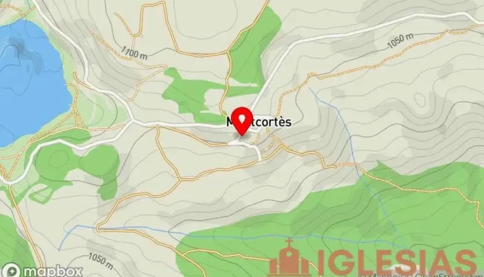 mapa de Sant Martí de Montcortès Iglesia en Montcortés