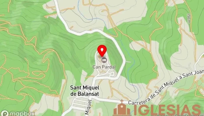 mapa de Sant Miquel de Balansat Iglesia en Sant Miquel de Balansat