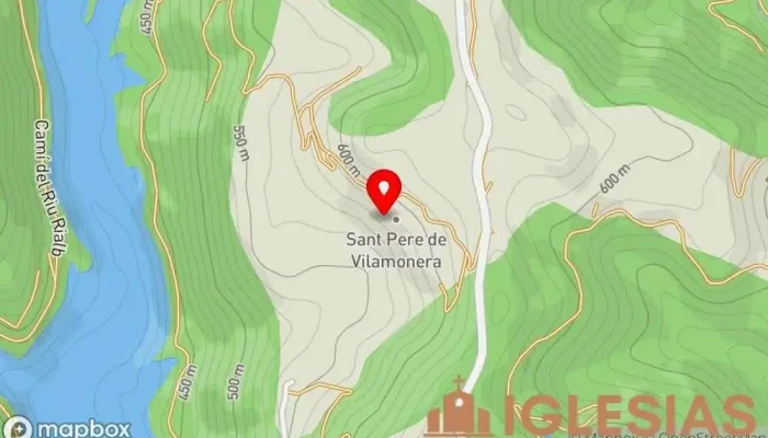mapa de Sant Pere de Vilamonera Iglesia católica en Lleida