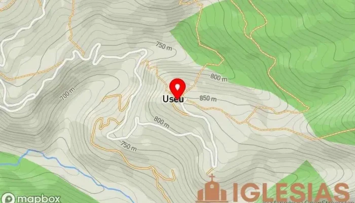 mapa de Sant Romà d'Useu Iglesia en Useu