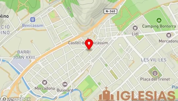mapa de Sant Tomàs de Benicàssim Parroquia en Benicàssim