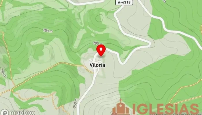 mapa de Santa Eulalia eliza - Biloria Iglesia en Viloria