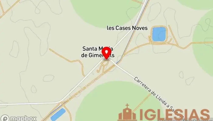 mapa de Santa María de Gimenells  en Santa María de Gimenells