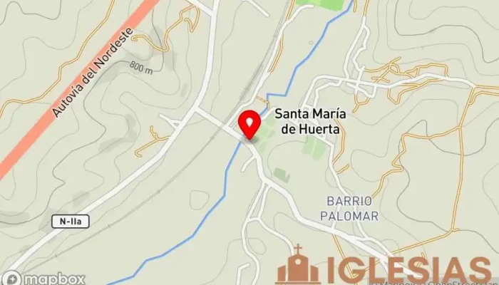 mapa de Santa María de Huerta  en Santa María de Huerta