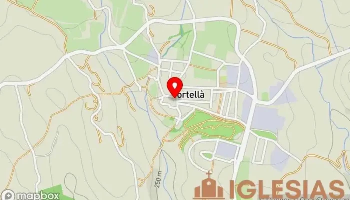 mapa de Santa Maria de Tortellà Parroquia en Tortellà
