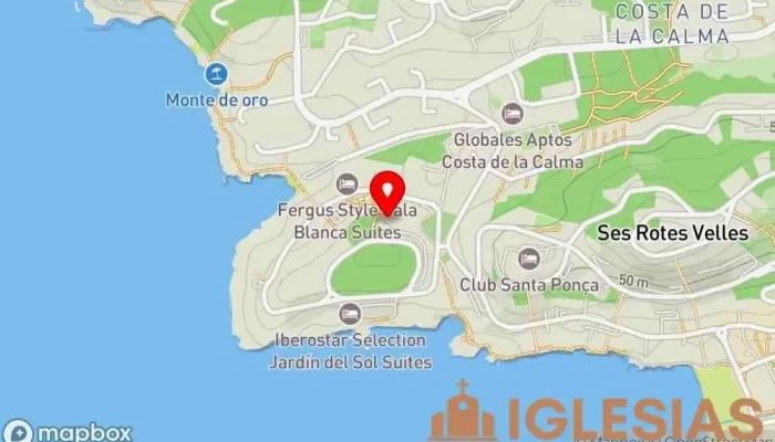 mapa de Santa Ponsa Community Church Iglesia en Rotes Velles