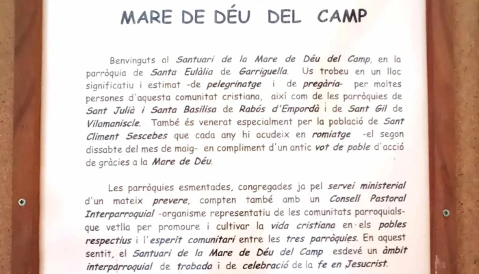 Santuari Mare De Deu Del Camp -  Ubicacion - Garriguella