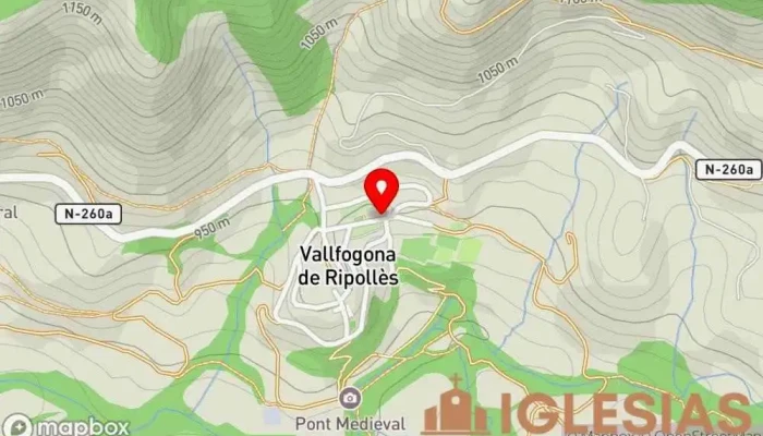 mapa de Santuario de la Salud Lugar de culto en Vallfogona de Ripollès