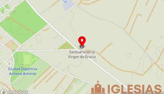 mapa de Santuario de Ntra. Sra. de Gracia Iglesia católica en Caudete