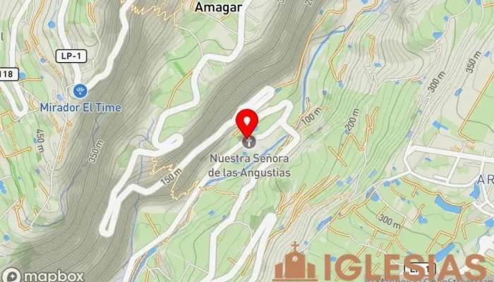 mapa de Santuario de Nuestra Señora de Las Angustias Iglesia católica en Santa Cruz de Tenerife